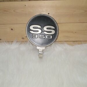 GM Chevy Camaro SS 350 Gas Fuel Cap WALL COAT HANGER Metal Hook Man Cave Decor